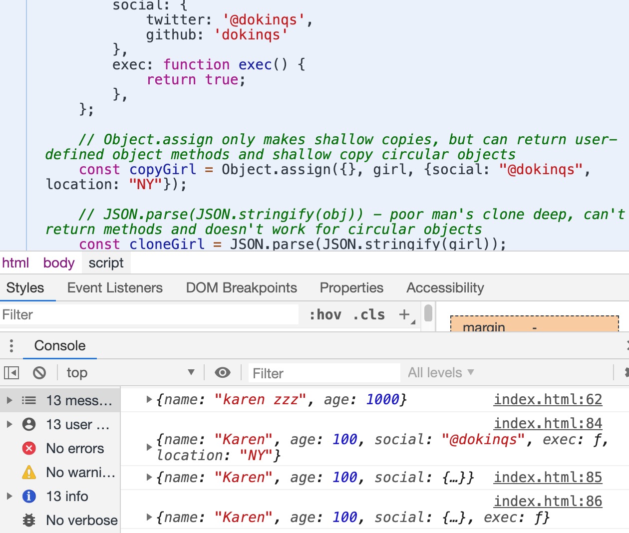 JavaScript References VS Copying